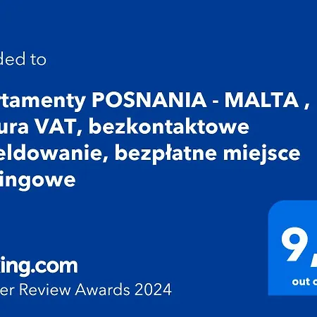 Totu Today - Posnania - Malta , Faktura Vat, Self Check-in, Bezplatny Parking Lejlighed